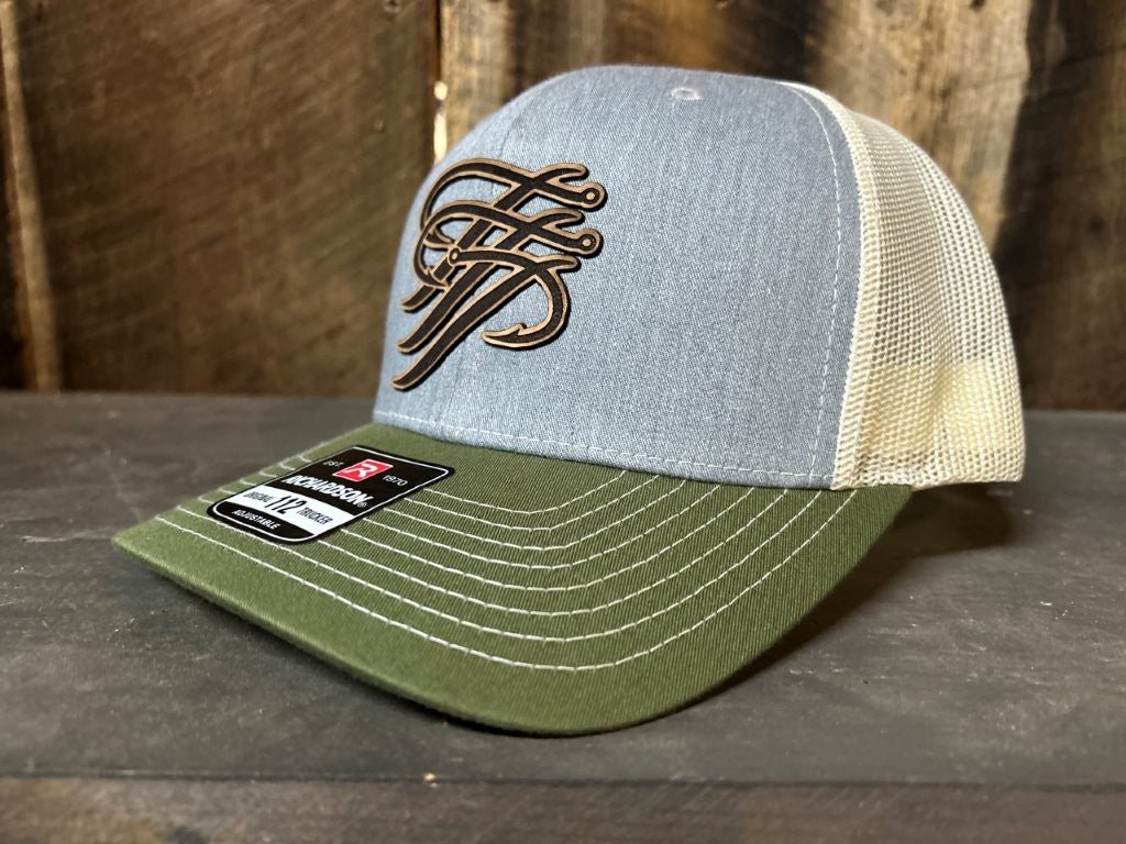 TTP Grey/Army Olive/ Birch - Leather Cut Out - TTP Outdoors