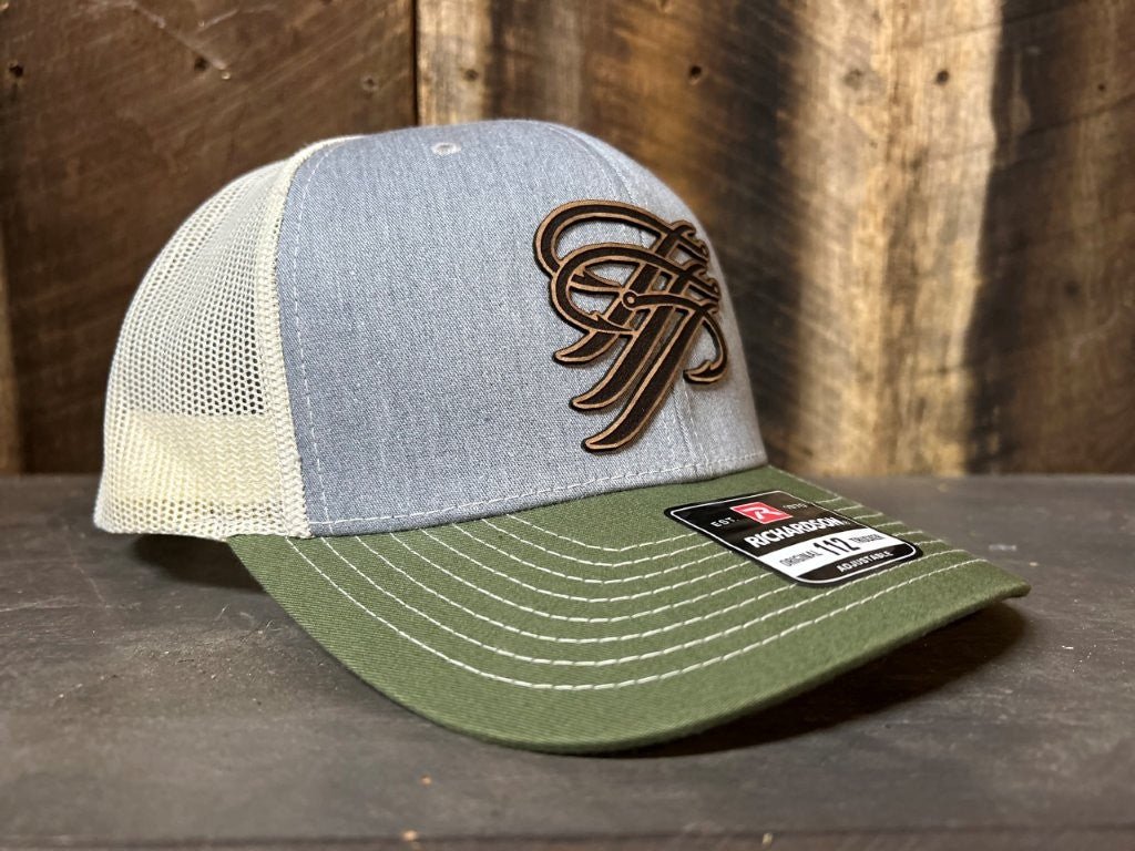 TTP Grey/Army Olive/ Birch - Leather Cut Out - TTP Outdoors