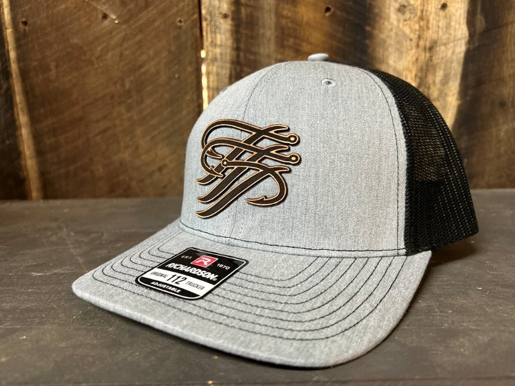 TTP Heather Grey/Black Mesh Leather Cut Out - TTP Outdoors