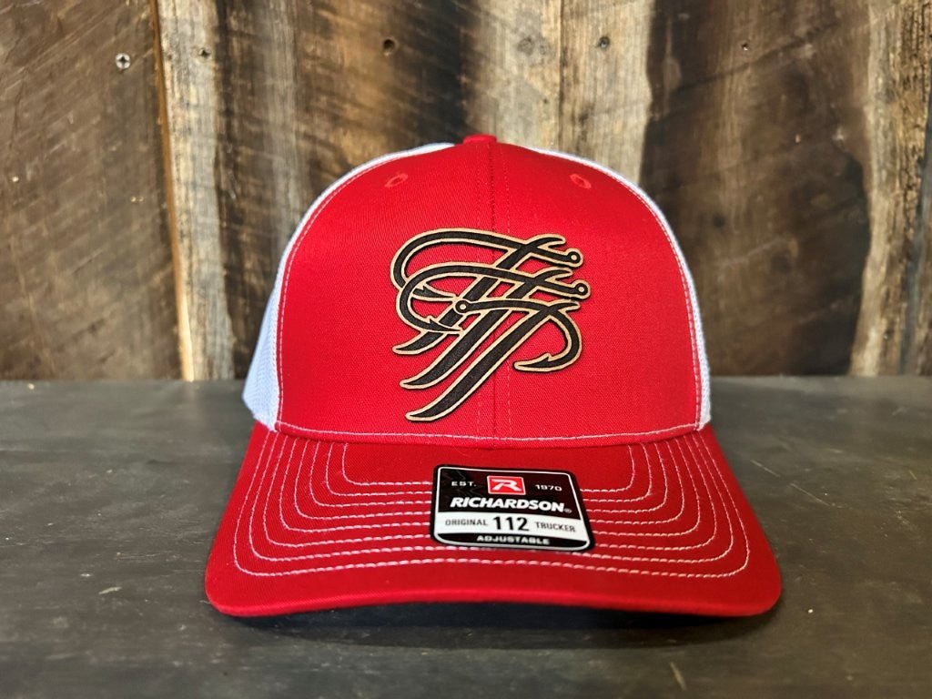 TTP Red/White/ Leather Patch Cut Out - TTP Outdoors
