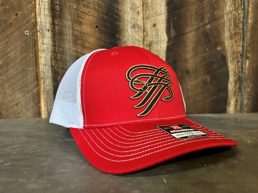 TTP Red/White/ Leather Patch Cut Out - TTP Outdoors